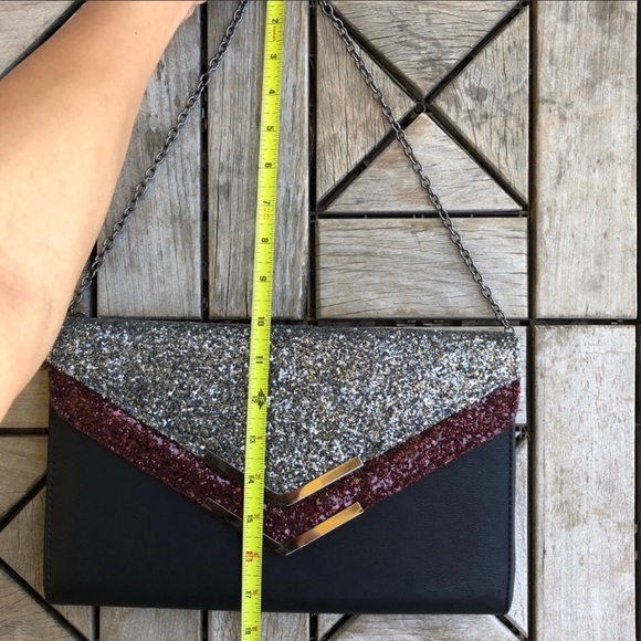 Aldo Black Glitter Clutch Bag - Picture 10 of 10